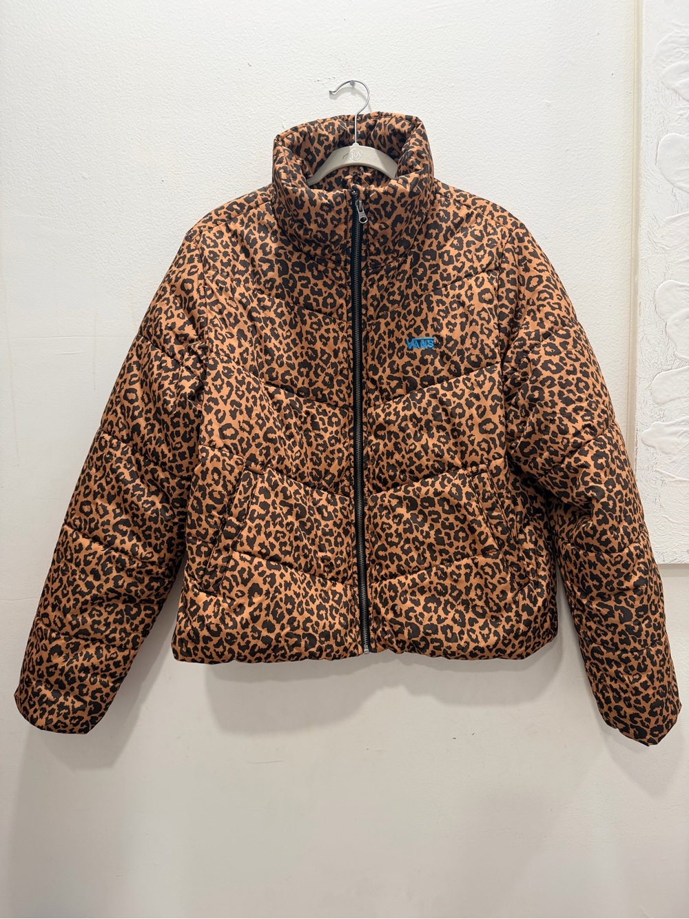 Vans Leopard Print Puffer Jacket - Brown/Black